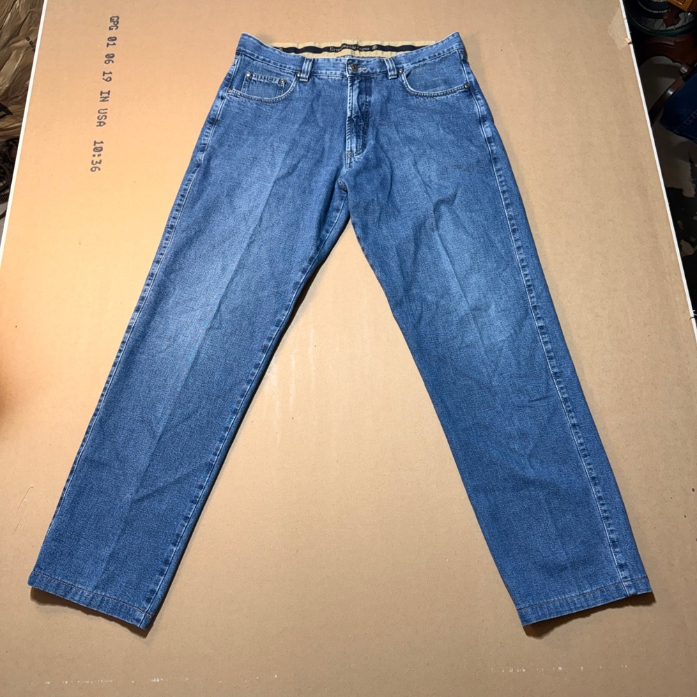 Vintage Ermenegildo Zegna Jeans 38 Blue Excellent Made in Italy Straight Leg